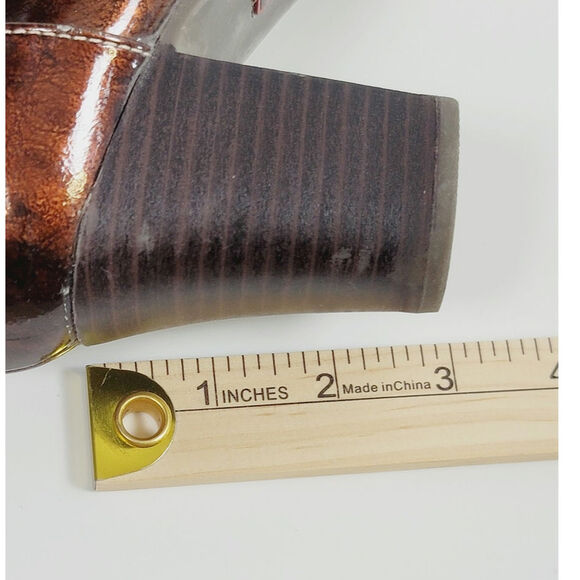 SPORTO CANDICE SHERPA LINED HEELED FAUX LEATHER BROWN BOOTS, SZ 7 - Picture 16 of 16